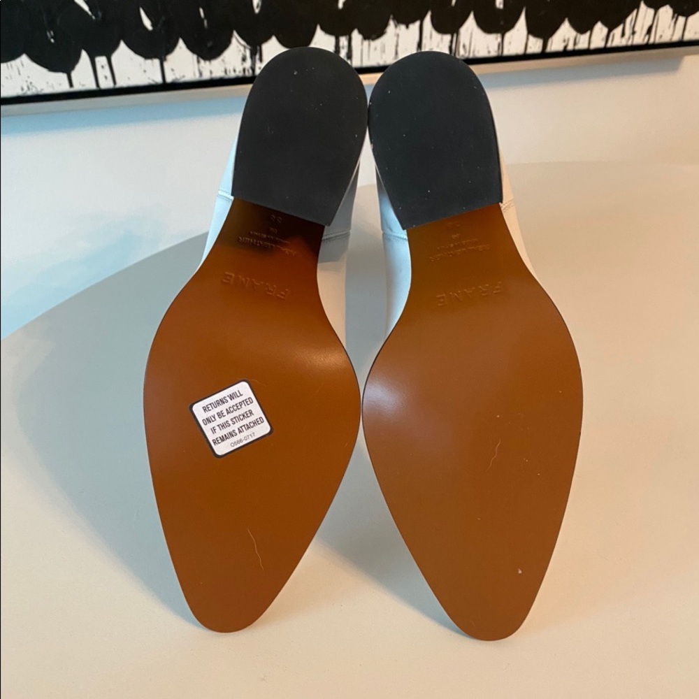 Frame Denim Two-Tone Heeled Boots - Picture 3 of 4